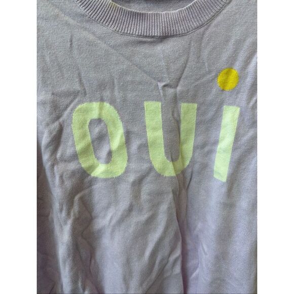 NWOT CLARE V. OUI COTTON SWEATER - LAVENDER, small $225 D12 - Picture 4 of 9